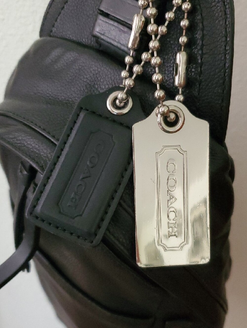 Coach 70617 Thompson Convertible Black Leather Sling Bag Backpack - Picture 7 of 10